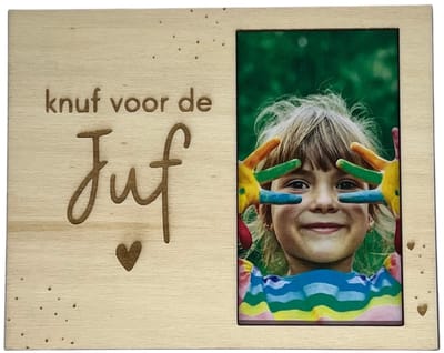 Fotokader liefste Juf | knuf voor de juf | liefste juf | einde schooljaar | kleine attentie | de liefste ben jij | topper | cadeau