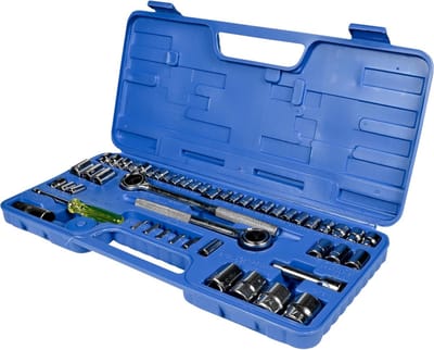 Benson 52-delige doppendoos - Inclusief adapters en ratel - Stevige opbergkoffer