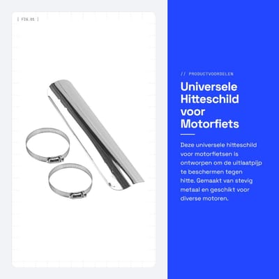 Dailygoods - Universele Hitteschild voor Motorfiets Uitlaatdemper