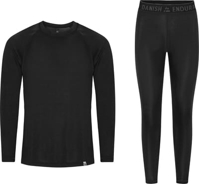 DANISH ENDURANCE Thermoset voor Dames & Heren - Gerecycelde Materialen - Thermokleding - Zwart - Maat XS
