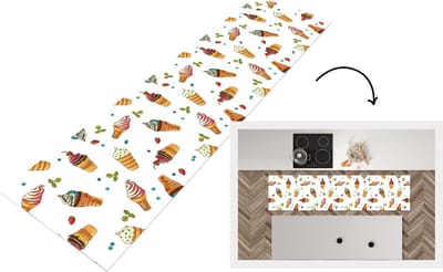Keukenloper - Loper keuken - Patronen - Zomer - IJs - 200x50 cm - Keukenloper vinyl