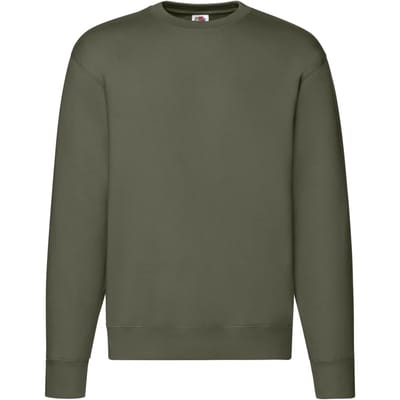 Fruit of the Loom Heren Premium Ingelegd Sweatshirt (Klassieke Olijf)