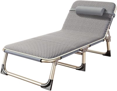 Opvouwbaar Campingbedje - Kinderbedje Volwassenen - Buiten Ontspannen - Draagbaar Ligstoel - 70cm Diepte