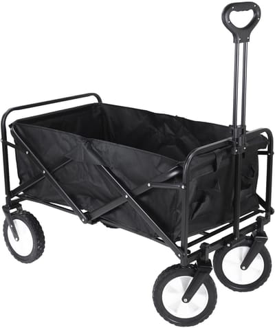 Ibenzoa® Opvouwbare en robuuste wagen voor tuin en strand met waterbestendig doek
