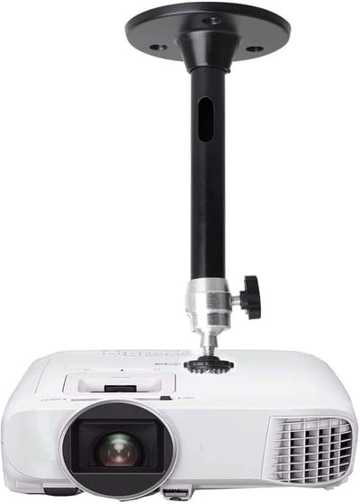 Mini Projector Beugel - Projector Ophanging - Thuisbioscoop Creëren - 360 Graden Draaibaar - 175mm Lengte - Zwart