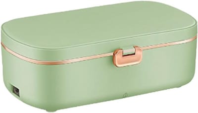 Verwarmbare Lunchbox - Elektrische Broodtrommel - Warme Maaltijden Onderweg - Roestvrijstalen Binnenbak - 0.9 Liter - Groen