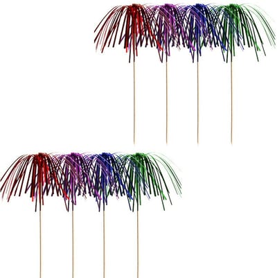 Papstar Decoratie prikkers vuurwerk - 30x - 17 cm - ijscoupe prikkers - ijsprikkers
