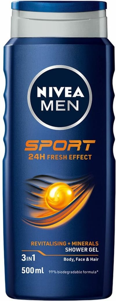 NIVEA Men Douchegel Sport - 3 x 500 ml - Voordeelverpakking