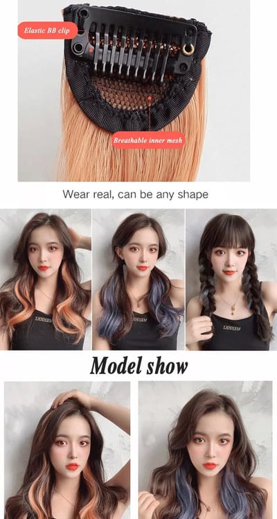 Prachtig gekleurde haarverlenging- Gekleurde haarverlenging- Lang en Zacht-Veilig en Onmerkbaar-Geef een vonk aan je look|olive/ R 70