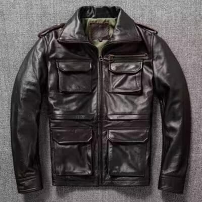 Pure Eerste-laags Zacht Rundleer Jas XXXXL gray