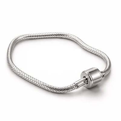 EmmyRovi – Stainless steel armband – 18 cm – Rond slot – zilverkleur
