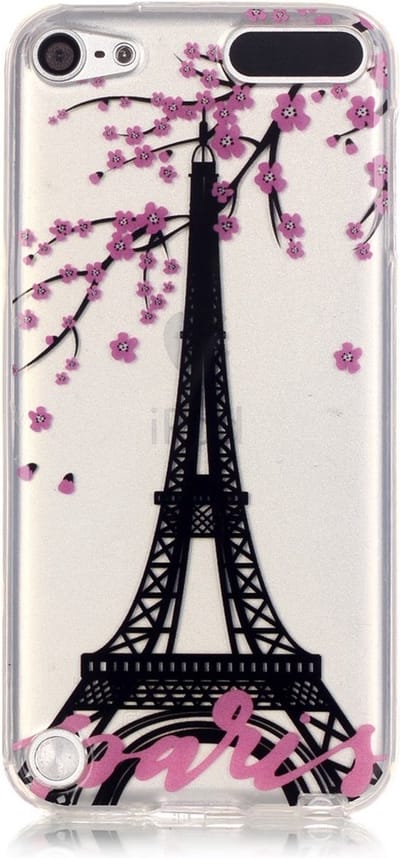 Peachy Parijs roze bloesem doorzichtig geschikt voor iPod Touch 5 6 7 TPU hoesje silicone