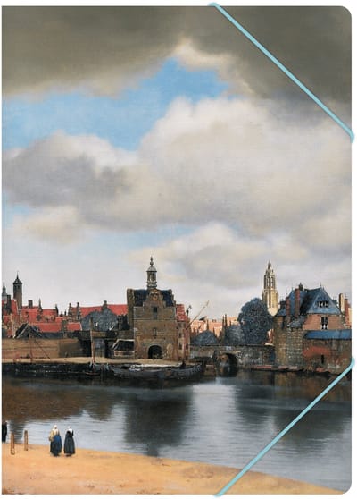 Lanzfeld Vermeer - Documentenmap A4 - Met Elastiek - Gezicht op Delft - A4-formaat