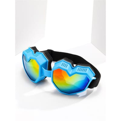 Lunettes de soleil PC en forme de cœur coupe-vent protection UV lunettes de ski pour couples lunettes de sport d'extérieur stylées