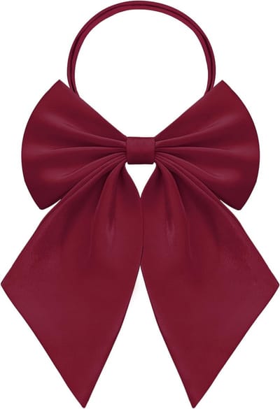 Stijlvolle Zijde Anime Strik voor Meisjes - Perfect voor School, Cosplay en Feestjes - Bordeauxkleurige Necktie
