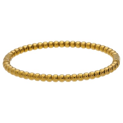 Lucardi - Dames Stainless steel goldplated bangle bol - Armband - Staal - Goudkleurig
