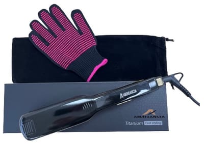 Abundancia® - Titanium Stijltang met Brede plaat - 42mm Brede plaat - Dun/Normaal/Dik haar - Max. 230° - Krultang - Incl. Hittebestendige antislip Handschoen en bewaarhoes - Hair Straightener -