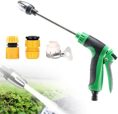 Turbo Washer - Hoge Drukreiniger - Autowaspistool - met 3 aansluitingen -Tuinslang Pistool - hogedruk waterpistool - Hogedrukreiniger Accessoires - Voor Tuin & Auto & Schoonmaken - groen