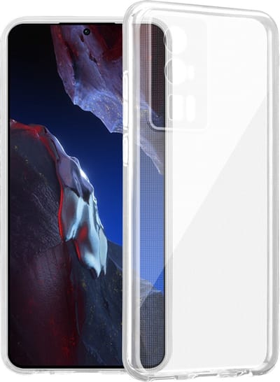 Cadorabo Hoesje geschikt voor Xiaomi Poco F5 Pro in VOLLEDIG TRANSPARANT - Beschermhoes gemaakt van flexibel TPU Silicone Case Cover