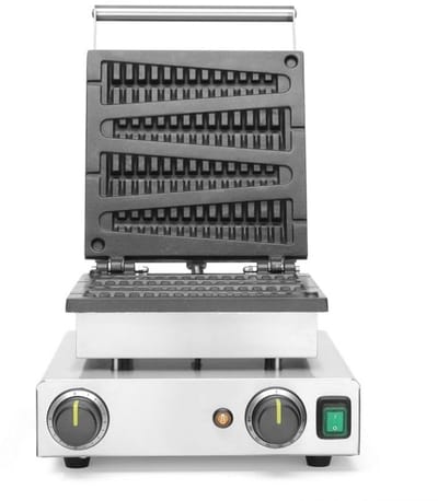 Wafelijzer - Lolly wafels - Snacks Maken - 4 Wafels Tegelijk - 31x39.5x23cm - Zilver