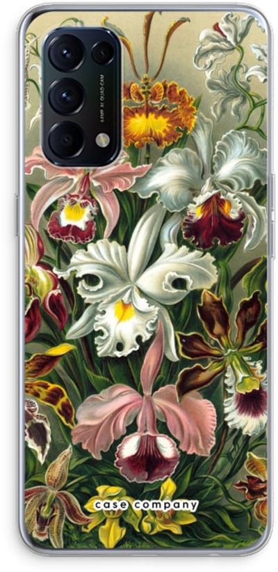 Case Company® - Hoesje geschikt voor Oppo Find X3 Lite hoesje - Haeckel Orchidae - Soft Cover Telefoonhoesje - Bescherming aan alle Kanten en Schermrand