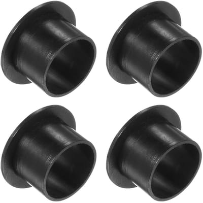 EGoods - Set van 4 nylon flenshulzen - Kunststof bussen voor assen - Zwart - 15,1 mm boring - 17 mm OD - 12 mm lengte