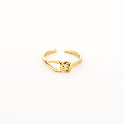 Bijoutheek Ring (Sieraad) Knoop Goudkleurig