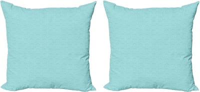 ABAKUHAUS Geometrische decoratieve kussenhoezen, 2-pack, ruiten met zigzaglijnen, modern accent, dubbelzijdige digitale print, 50x50 cm, turquoise wit