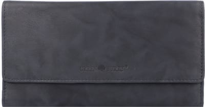 Greenburry Basic Portemonnee RFID Leer 19 cm - Dames - Horizontaal - nightblue
