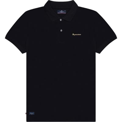 Aquascutum Active Katoenen Poloshirt Met Sneldrogende Eigenschappen, Zwart