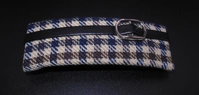 Patentspeld geruit patroon met gesp