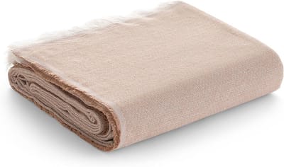 Multifunctionele Deken en Bankovertrek - Effen Katoen Plaid 180 x 140 cm - Beige