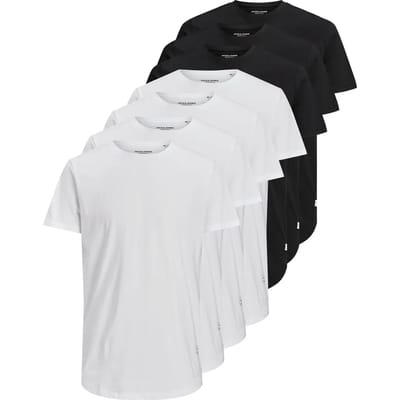 JACK&JONES - JJENOA TEE SS CREW NECK 7PK MP NOOS - Heren - T-shirts