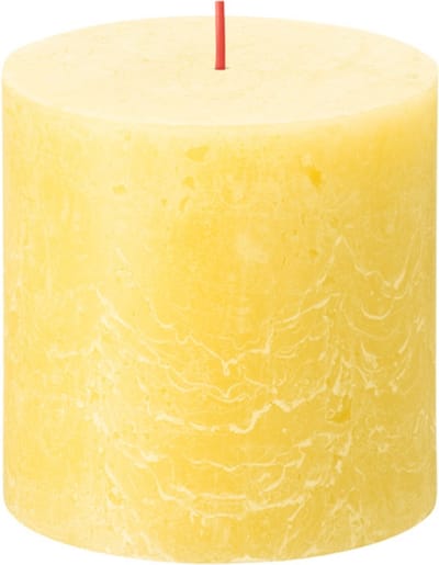 Bolsius Stompkaars Rustiek Sunny Yellow - 10 cm / ø 10 cm