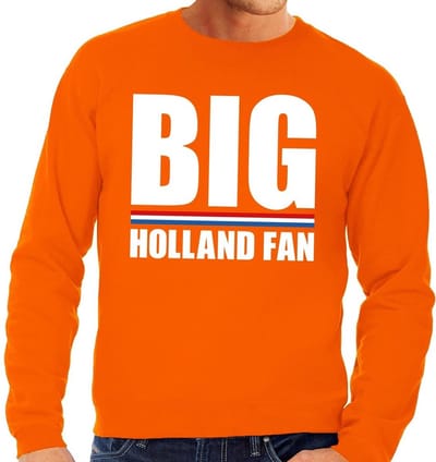 Oranje Big Holland Fan grote maten sweatshirt heren - Oranje Koningsdag/ Holland supporter kleding XXXL