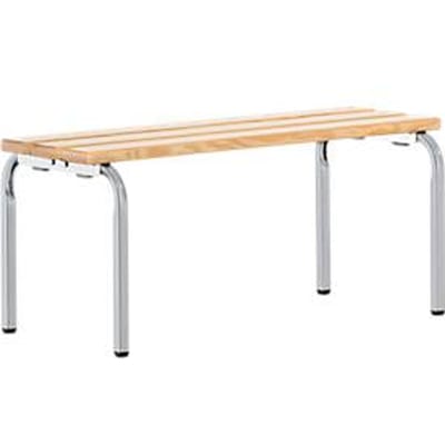 Zitbank - stapelbaar - L 1015 mm - blank aluminium