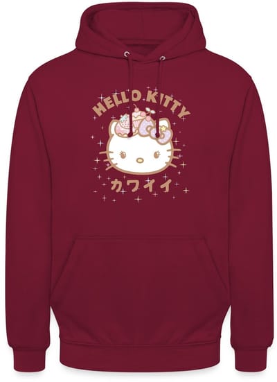 Hello Kitty Kawaii Stijlen Met Sterren Hoodie Unisex