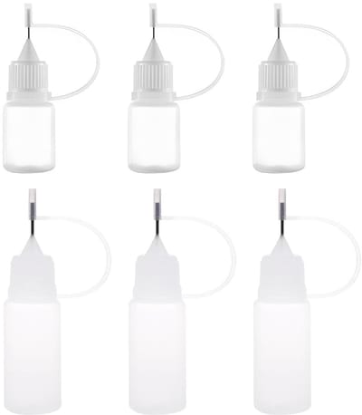 Dailygoods- Lijmapplicator - Precisie Applicator - Druppelflesje met Naaldtip - Kunststof Fles - 10ml/5ml - Lekvrij en Duurzaam - Druppelfles