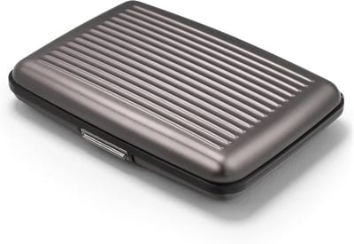 Stevige Aluminium Kaarthouder met RFID Blokkerende Bescherming en Metalen Sluiting