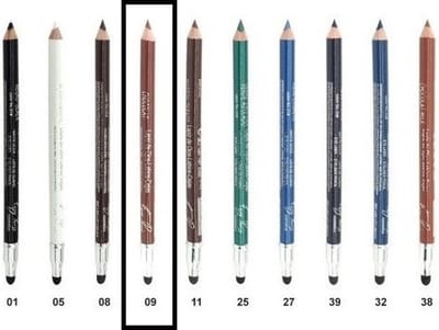 Easy Paris - Oogpotlood en Lippotlood - Extra Waterproof - Warm Bruin - Chocolat - Met puntenslijper en smudger/vervager - Nummer 009 - 1 Stuks