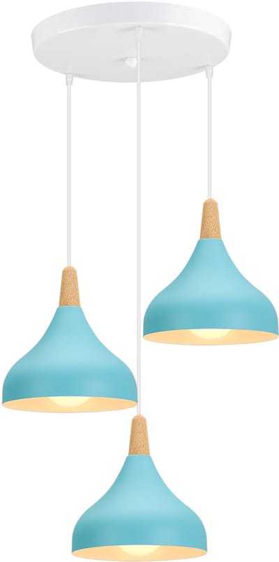 3 Hanglamp Moderne Slaapkamer Scandinavische Kroonluchter voor Woonkamer Keuken Restaurant Blauw