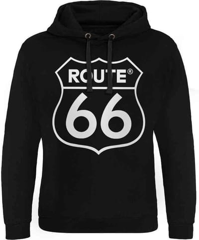 Route 66 Hoodie/trui -S- Logo Zwart