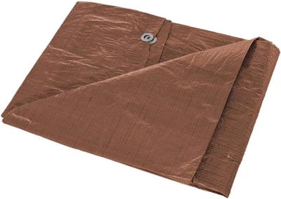 Waterdicht Polyzeil - Beschermhoes - Buitenbescherming - UV-bestendig - 10x12 voet - Bruin