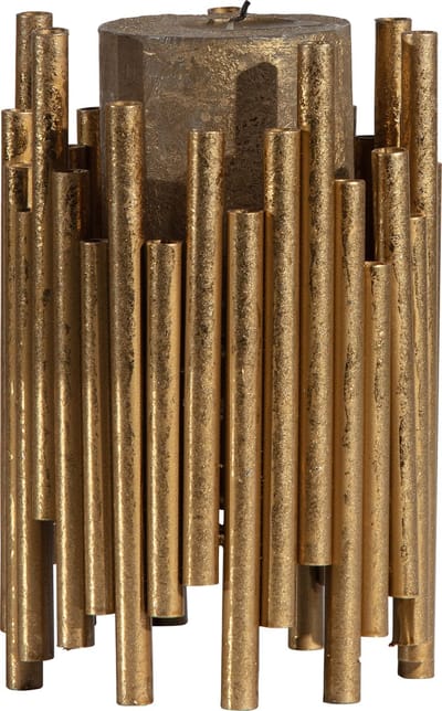 BePureHome Waxinehouder Uneven - Metaal - Antique Brass - 18x12x12