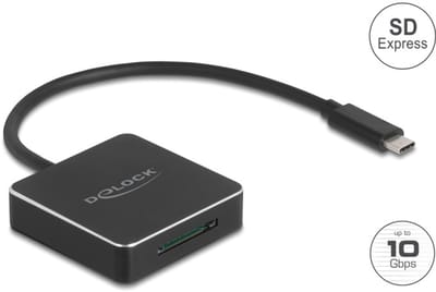 Delock USB Type-C™ Card Reader for SD Express (SD 7.1) memory cards