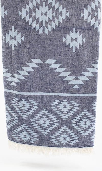 Patara– Turkse hamamdoek – 100x180 cm – katoen – licht & sneldrogend – donkerblauw