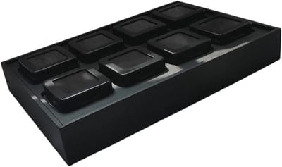 Display Lade Edelstenen - Sieraden Organizer - Stenen Presenteren - 8 Gewatteerde Compartimenten - 29 x 16 x 3 cm