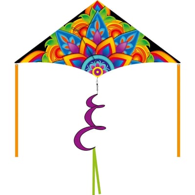 Eenlijnsvlieger HQ Delta Rainbow Mandala 2 m 106104 Regenboog 210 x 98 cm