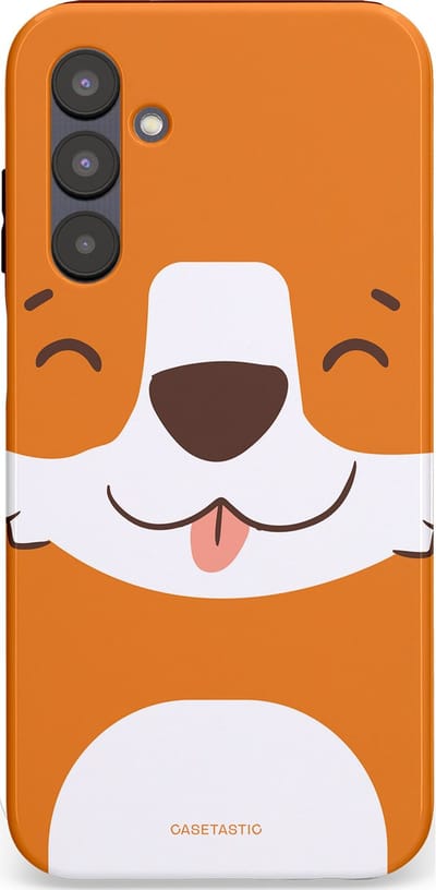 Casetastic hoesje geschikt voor Samsung Galaxy A25 - Dubbellaagse bescherming - Knuffelkopjes vos - Fashion Case - Oranje Wit