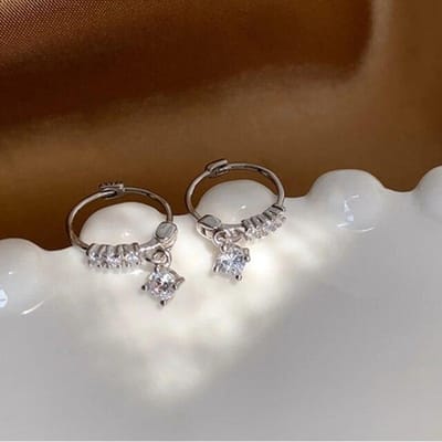 925 Sterling Zilver Koreaanse Eenvoudige Enkele Rij Zirkonia Oorbellen Voor Meisjes Vrouwen Verjaardagsfeest Sieraden eh081 zilver